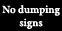 No Dumping Signs
